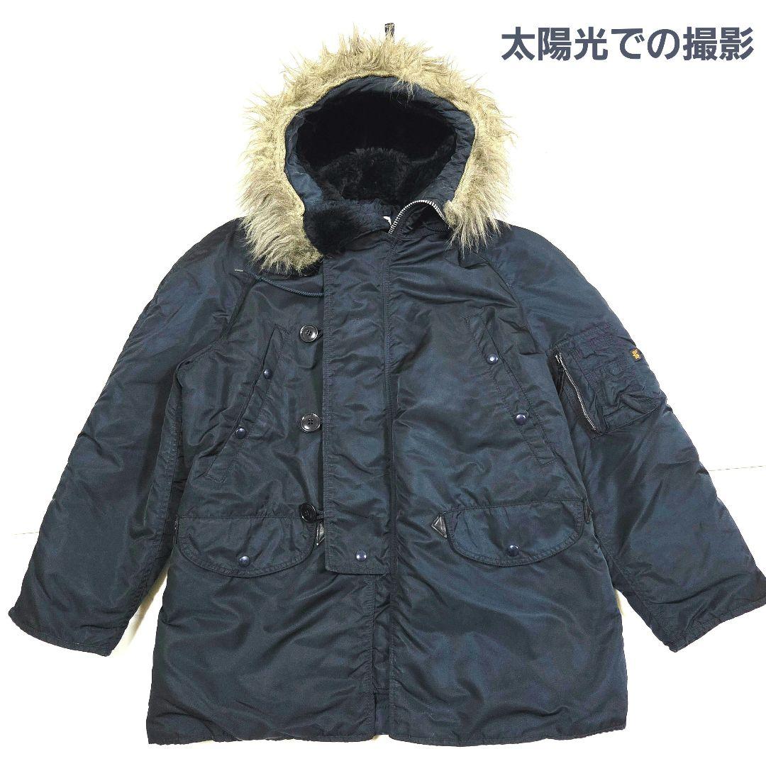 希少 90s USA ALPHA N-3B フライトジャケット USA ネイビー