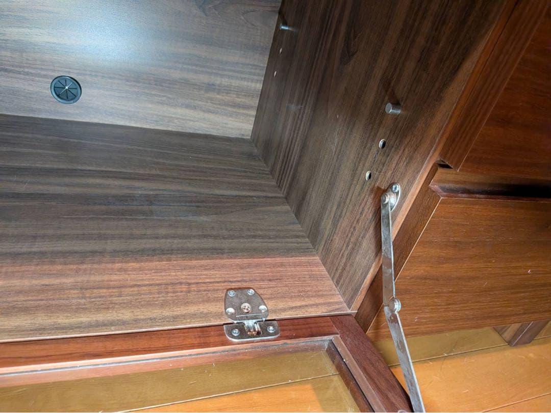 ■送料込■無印 木製 テレビボード AVラック テレビ台 ウォールナット 引出し