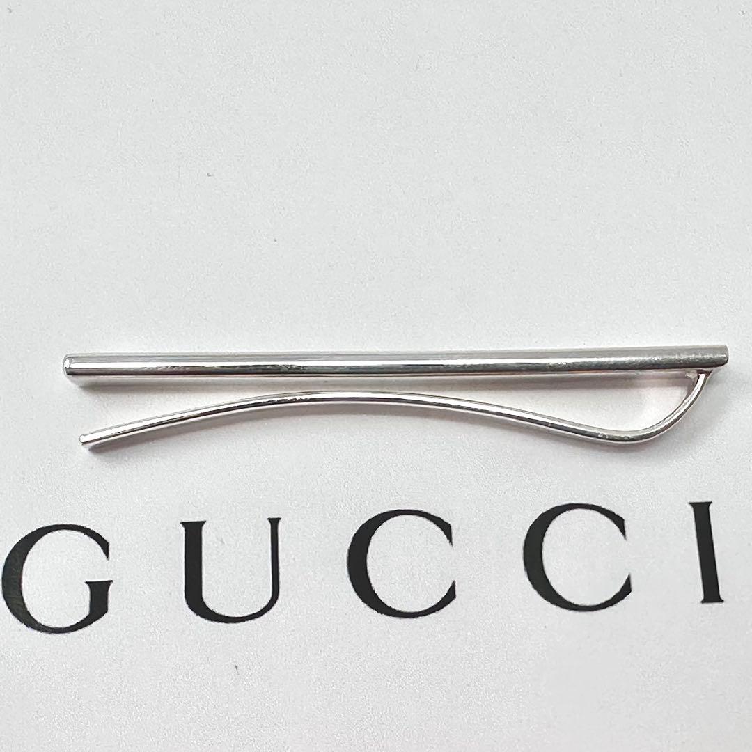 現行品　GUCCI ダイアゴナル　インターロッキングG ネクタイピン　925