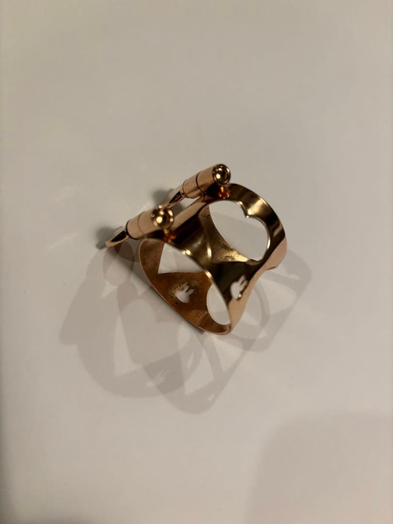 【希少】モモリガ クラリネットリガチャー ピンクゴールド Babyうさぎハート