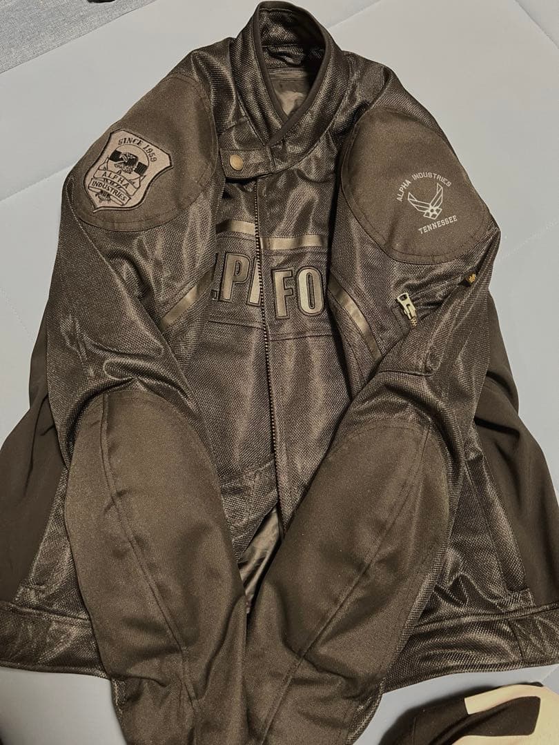 ALPHA INDUSTRIES ライダース メッシュ ジャケット バイク用