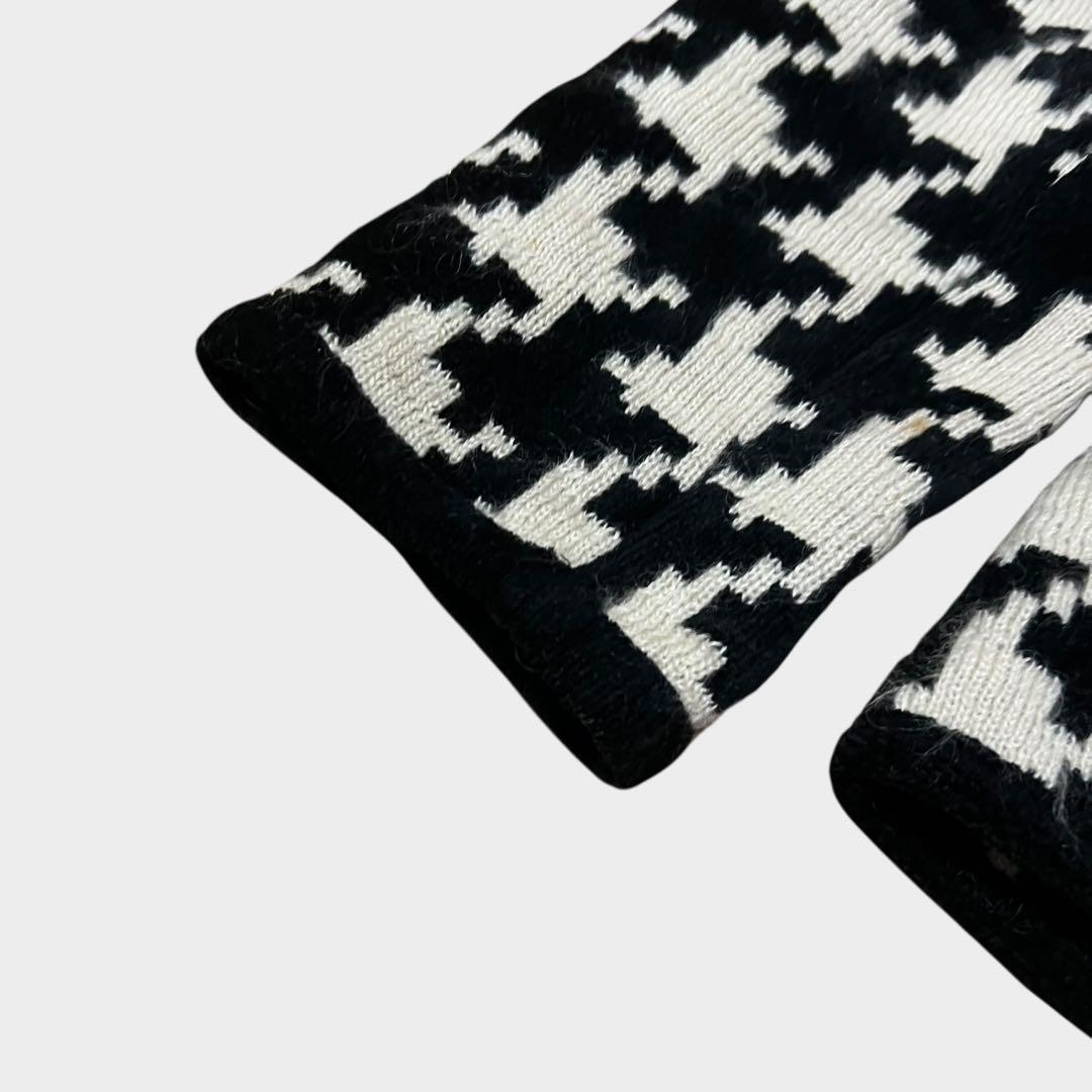 クリスチャンディオール ノーカラージャケット 千鳥柄 CDロゴボタン ウール L