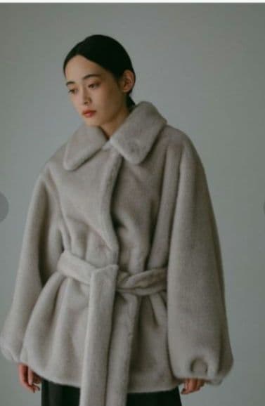 CASA FLINE　スタンドカラーリサイクルファーコート