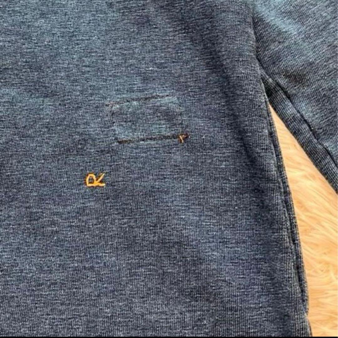 45R 裏毛のドレス ロングワンピース インディゴ スウェット生地