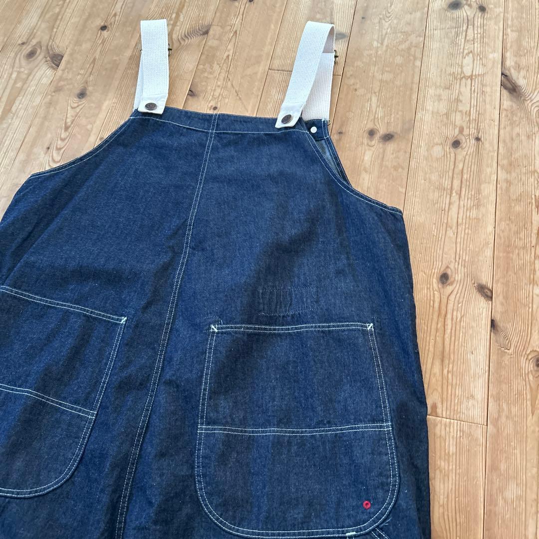 快晴堂Girl's・リラクシンWork インディゴデ ニム／BIGオーバーオール