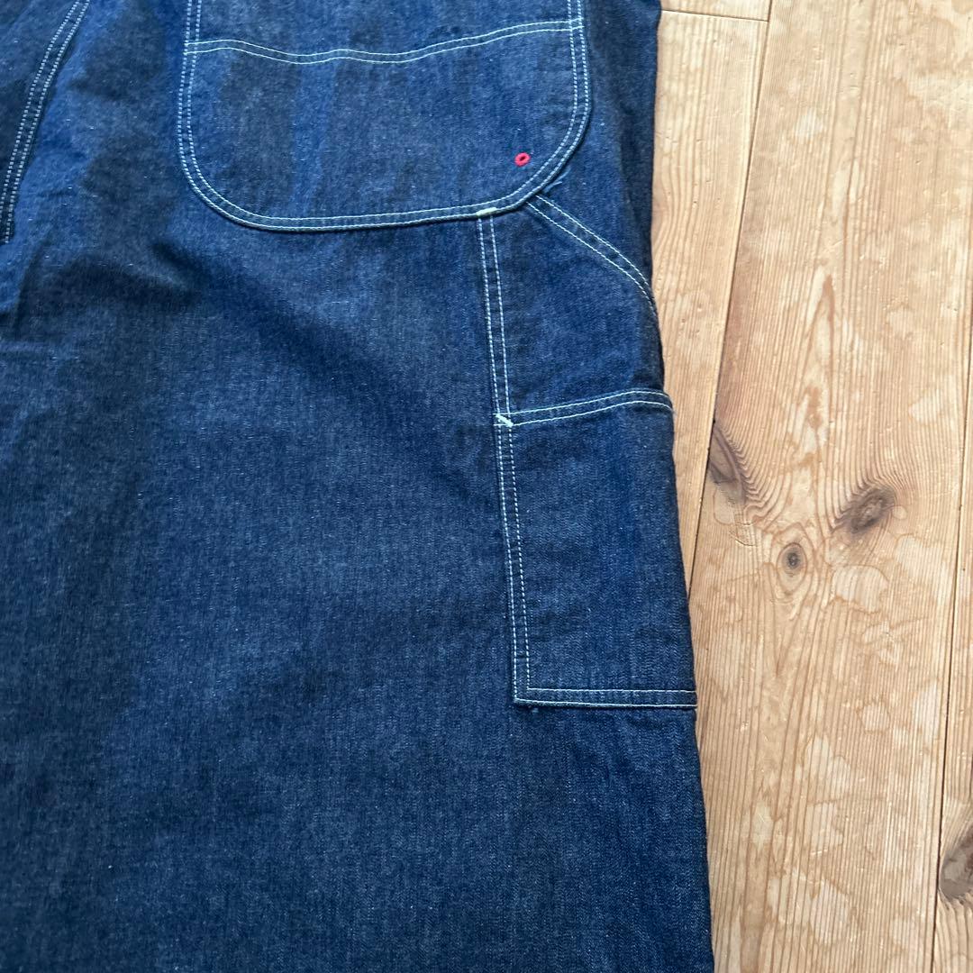 快晴堂Girl's・リラクシンWork インディゴデ ニム／BIGオーバーオール