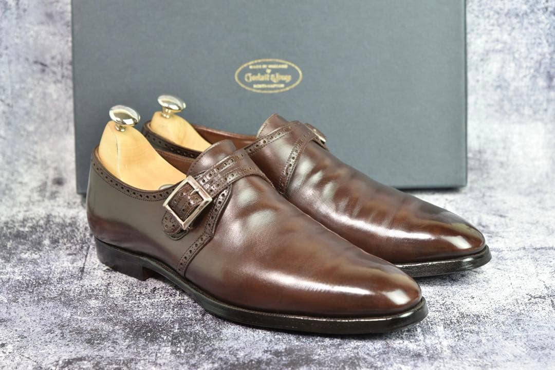 純正ツリー付　クロケット&ジョーンズ　プレスコット　8D　ダークブラウン　袋付