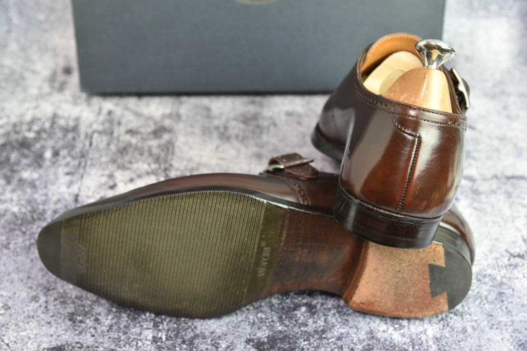 純正ツリー付　クロケット&ジョーンズ　プレスコット　8D　ダークブラウン　袋付