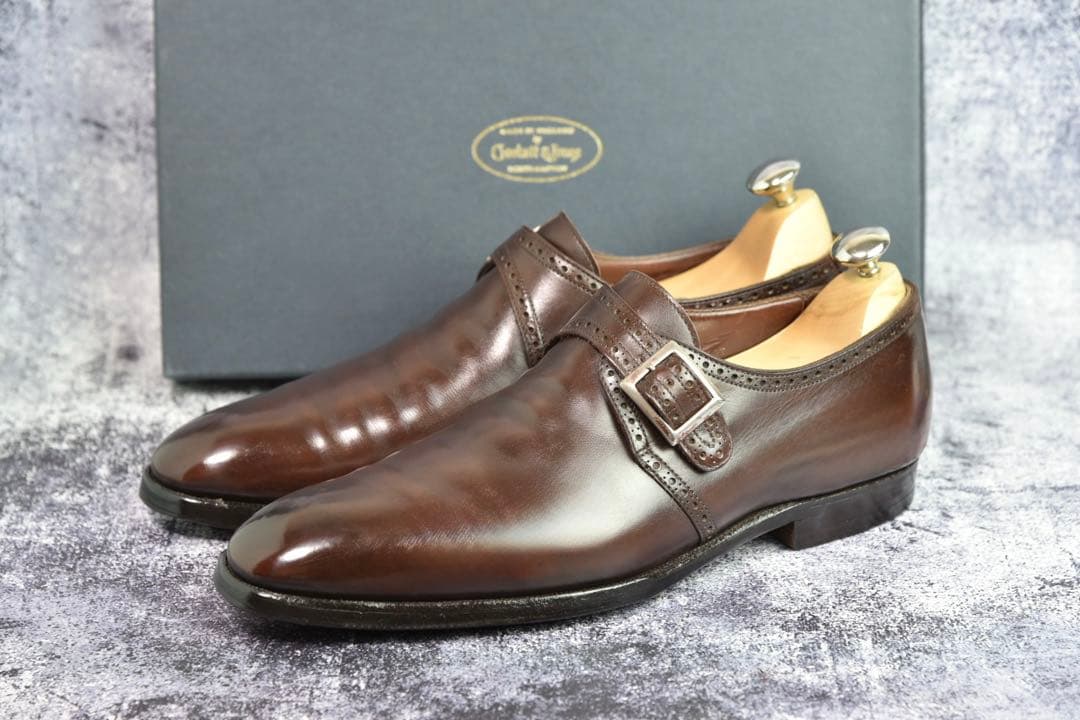 純正ツリー付　クロケット&ジョーンズ　プレスコット　8D　ダークブラウン　袋付