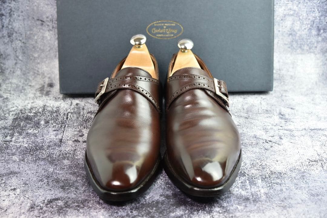 純正ツリー付　クロケット&ジョーンズ　プレスコット　8D　ダークブラウン　袋付