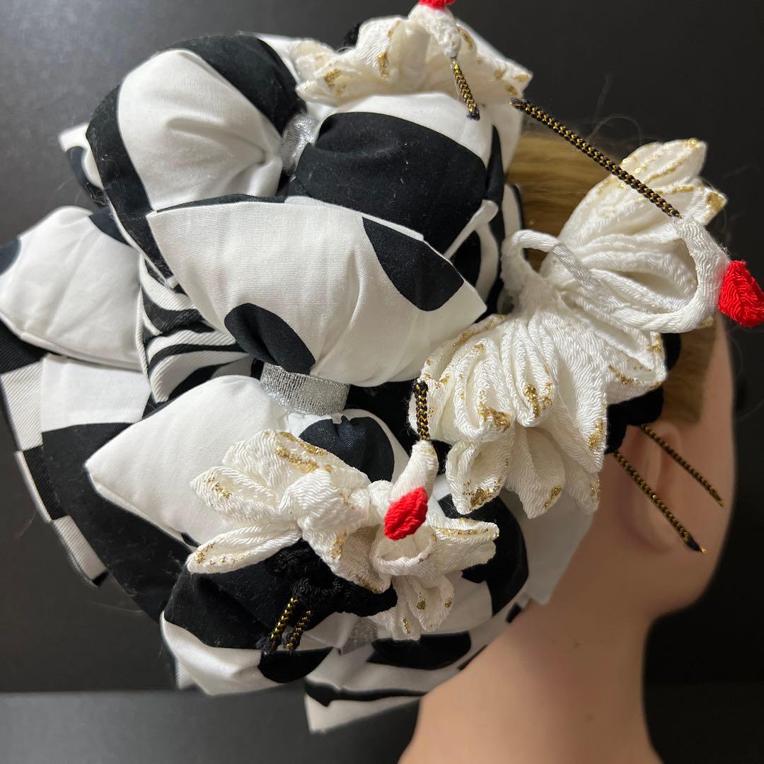 髪飾り・かんざし・成人式・結婚式・つまみ細工・豪華・派手・ヘッドドレス・振袖・鶴