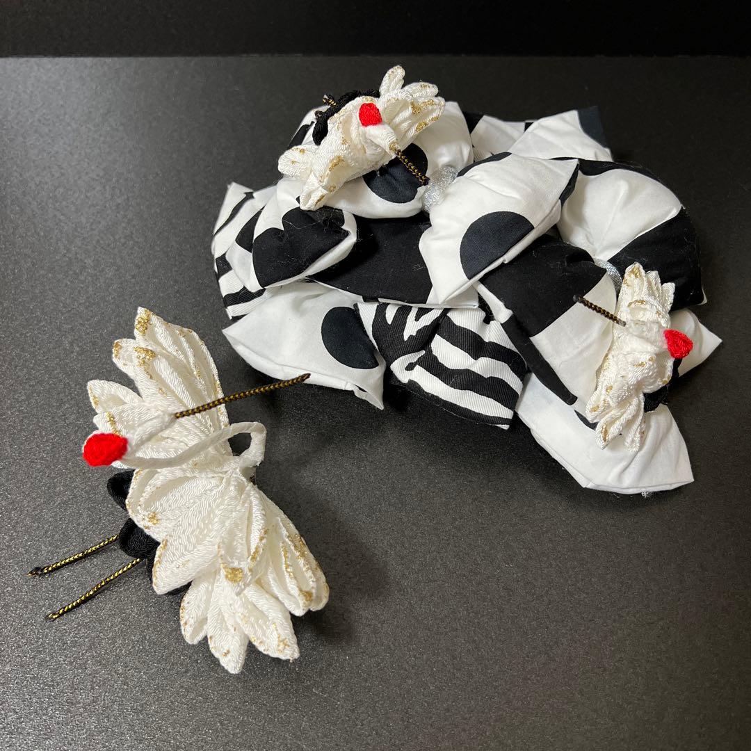 髪飾り・かんざし・成人式・結婚式・つまみ細工・豪華・派手・ヘッドドレス・振袖・鶴