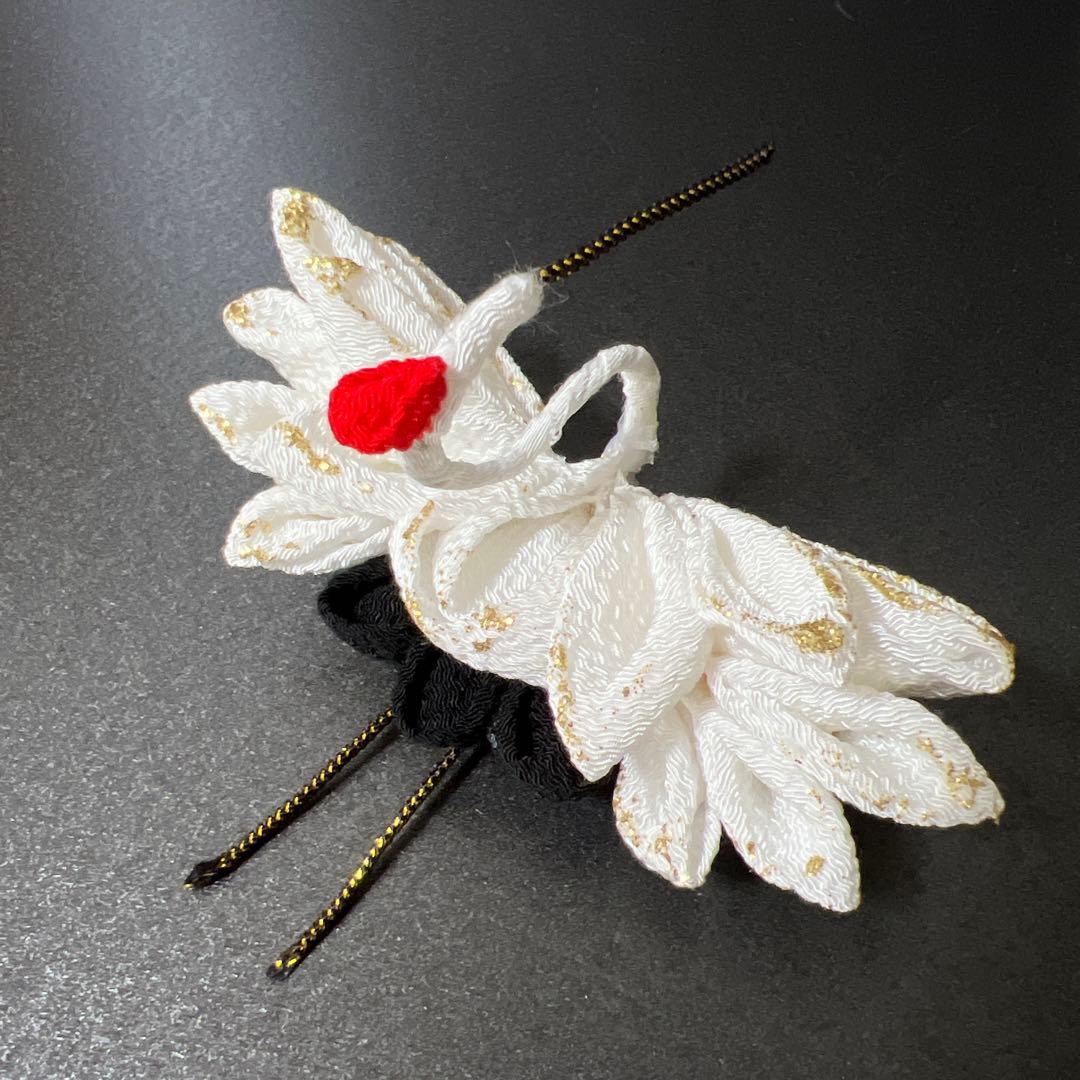 髪飾り・かんざし・成人式・結婚式・つまみ細工・豪華・派手・ヘッドドレス・振袖・鶴