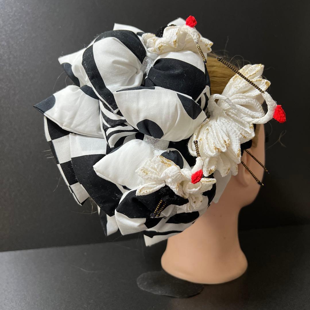 髪飾り・かんざし・成人式・結婚式・つまみ細工・豪華・派手・ヘッドドレス・振袖・鶴