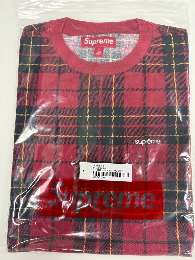 Supreme TシャツS/S Pocket Tee #8 plaid 25