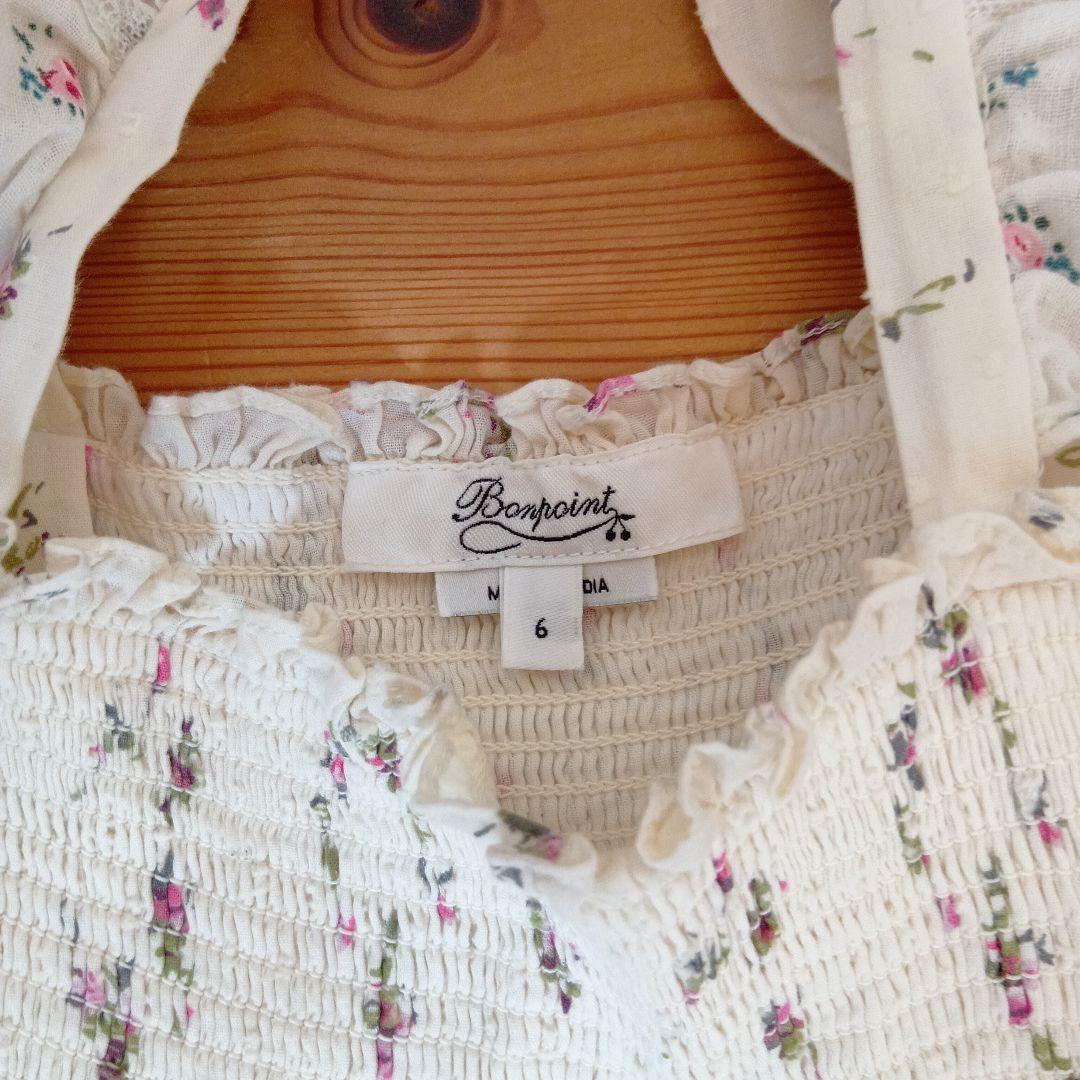 レア 美品 bonpoint サマードレス ワンピース 花柄 パッチワーク