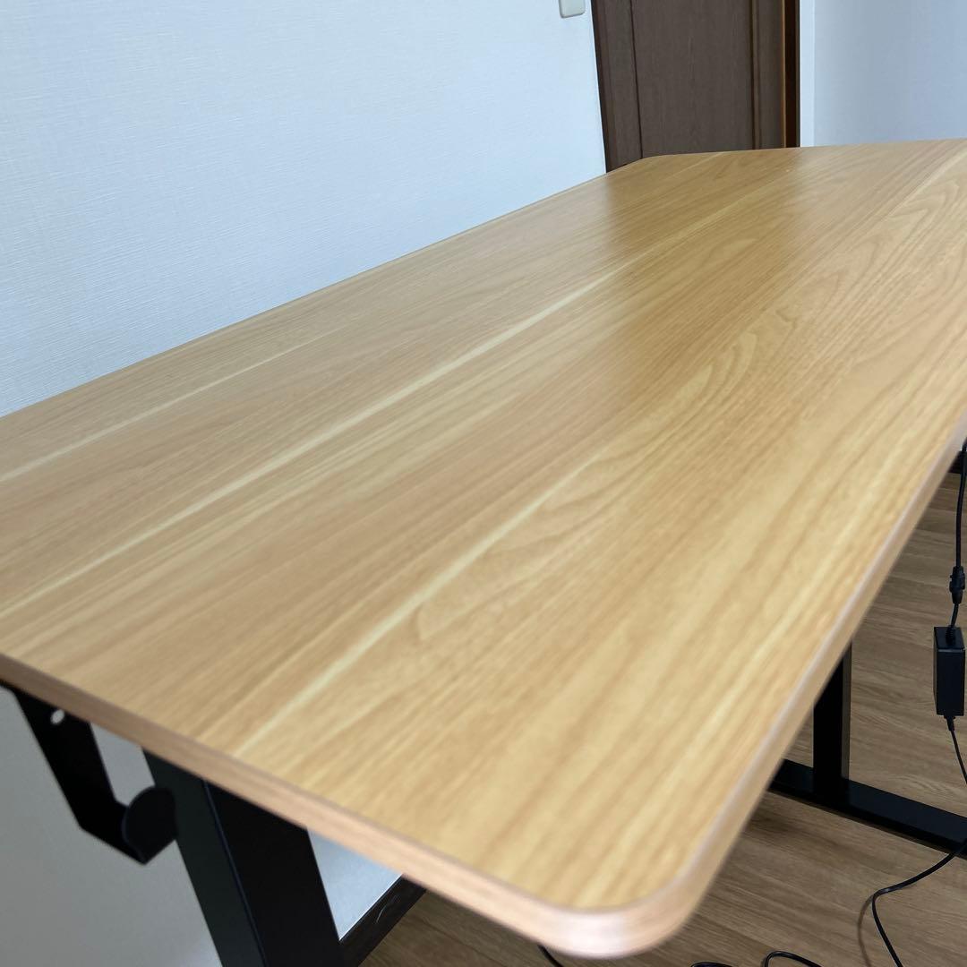 【ほぼ新品】SANODESK 電動昇降デスク E150 メイプル天板