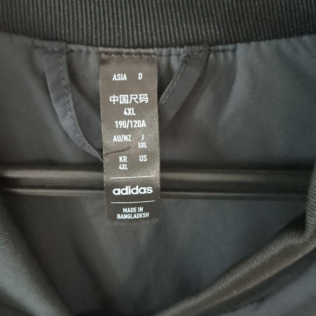 【稀少サイズ5XL】adidasオールブラックスラグビー薄手中わた入りジャケット