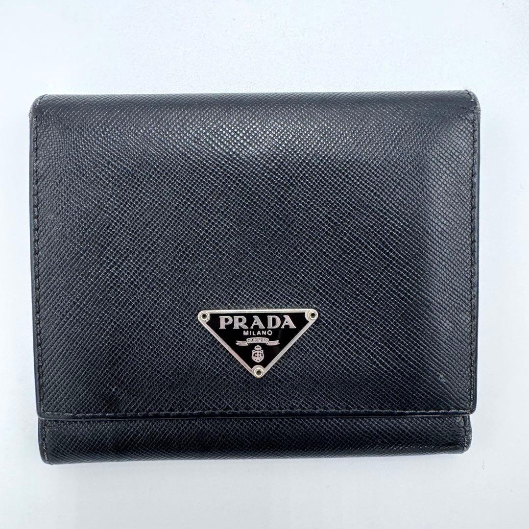 PRADA プラダ サフィアーノ 三つ折り財布 M176A トライアングルロゴ