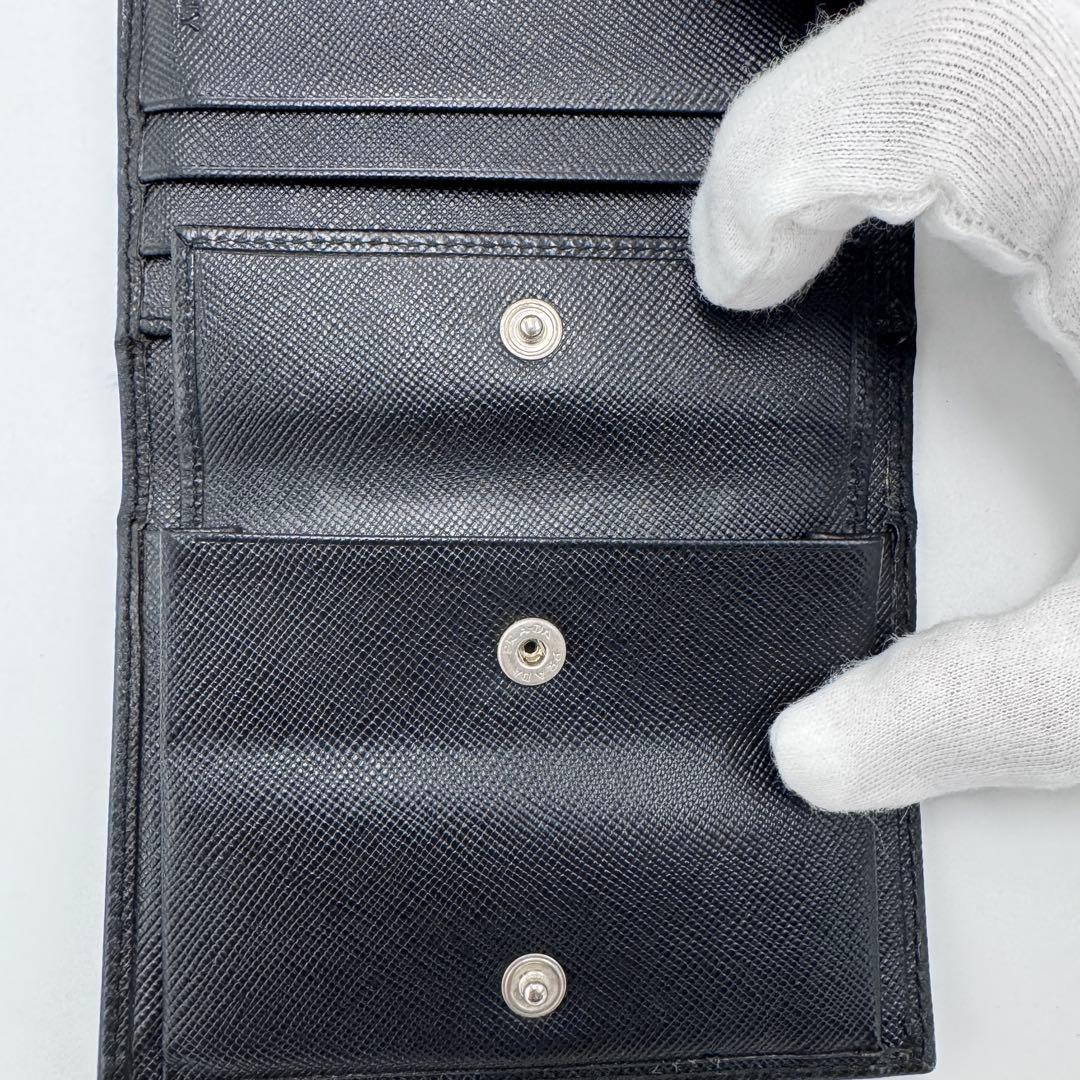 PRADA プラダ サフィアーノ 三つ折り財布 M176A トライアングルロゴ