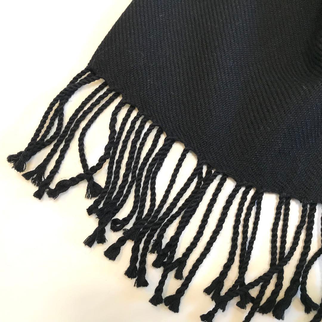 Y'sformen ワイズフォーメン ヨウジヤマモト ウールシルク マフラー 黒