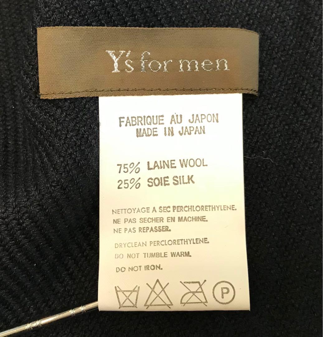 Y'sformen ワイズフォーメン ヨウジヤマモト ウールシルク マフラー 黒