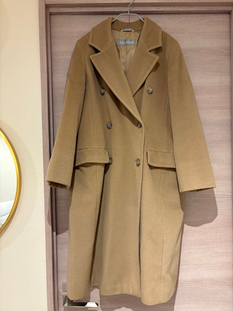 Max Mara キャメル ウールピーコート