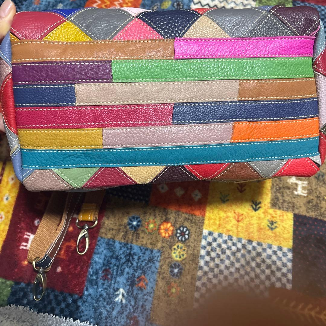 ESTACION アニマル マルチカラー 2wayレザー ショルダーバッグ