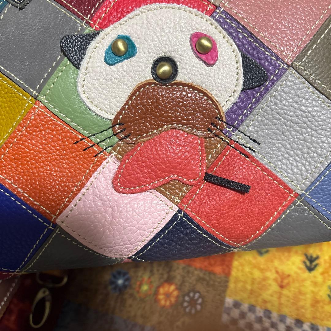 ESTACION アニマル マルチカラー 2wayレザー ショルダーバッグ