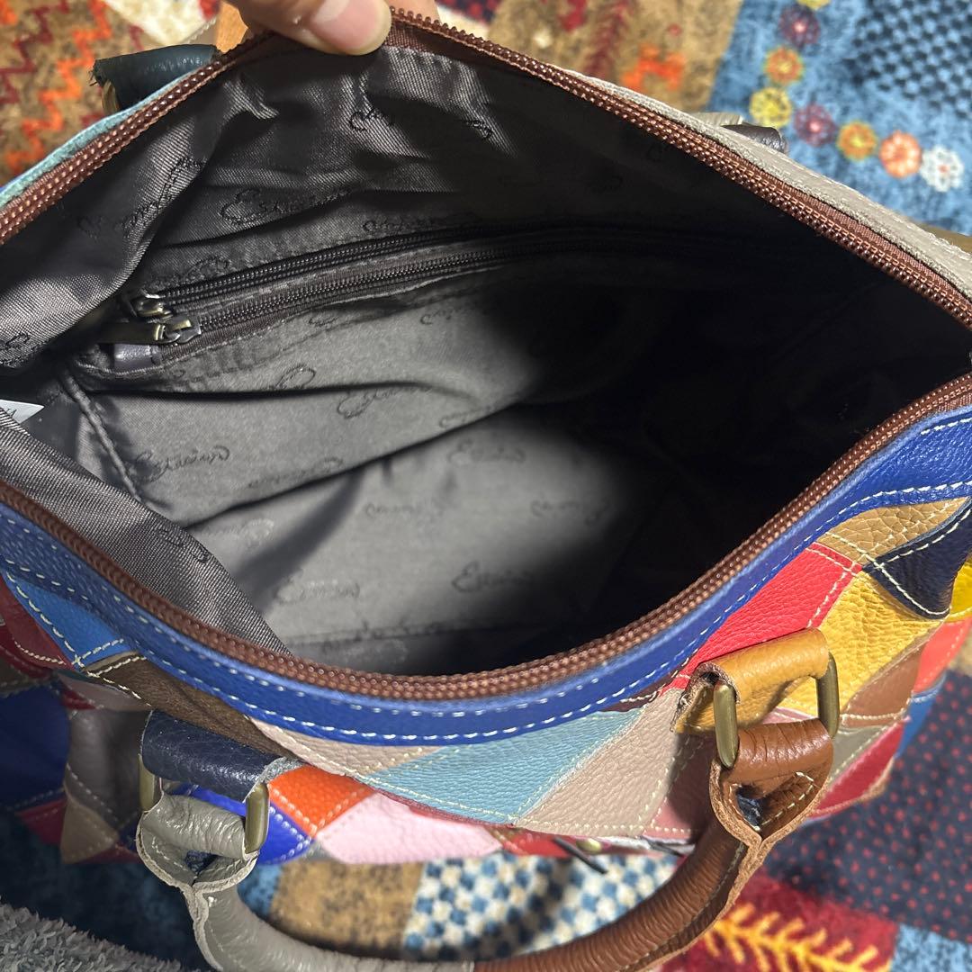 ESTACION アニマル マルチカラー 2wayレザー ショルダーバッグ