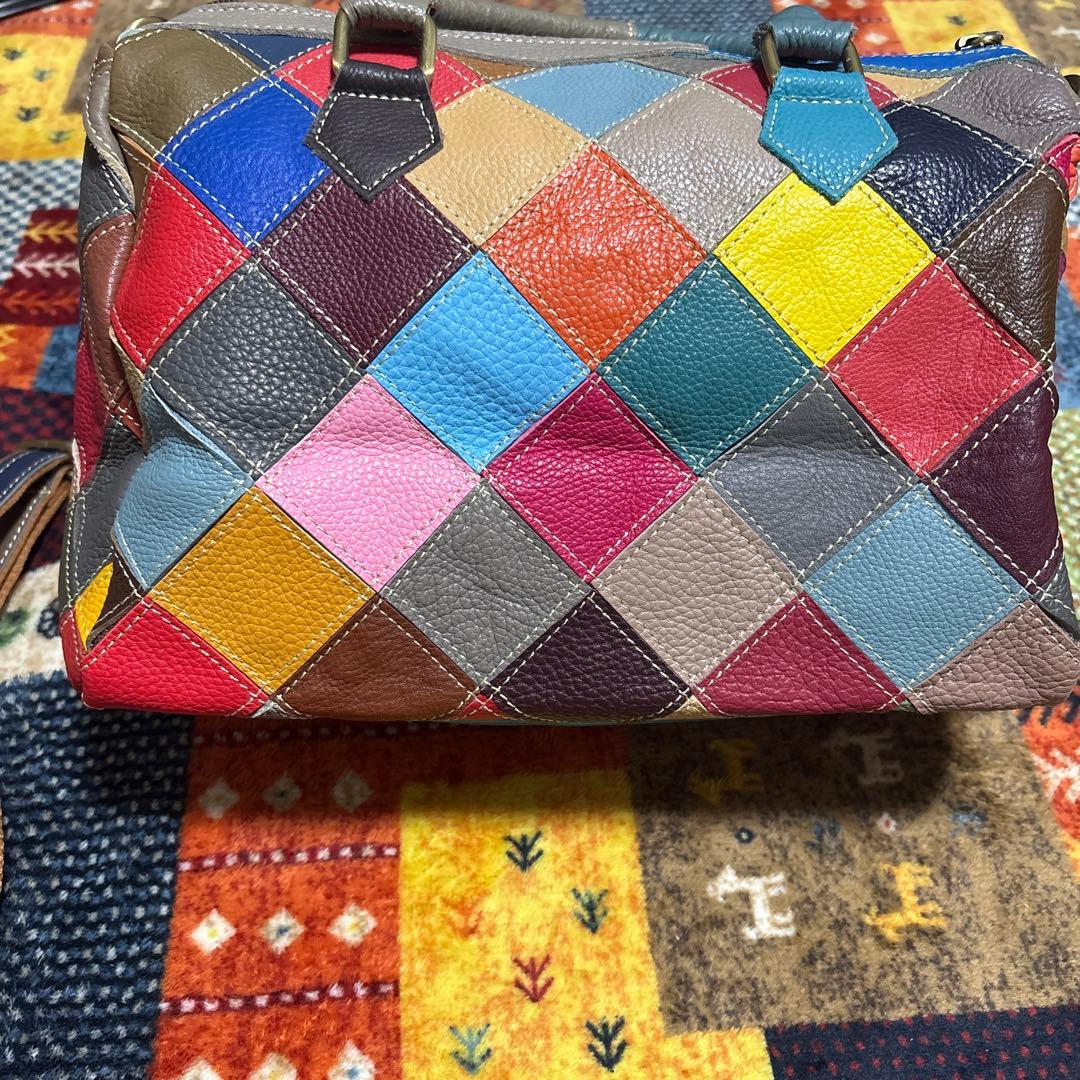 ESTACION アニマル マルチカラー 2wayレザー ショルダーバッグ