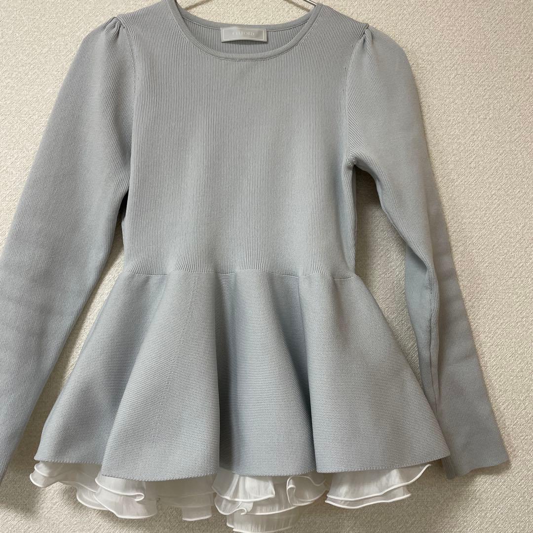 セルフォード　ペプラムドッキングニットプルオーバー