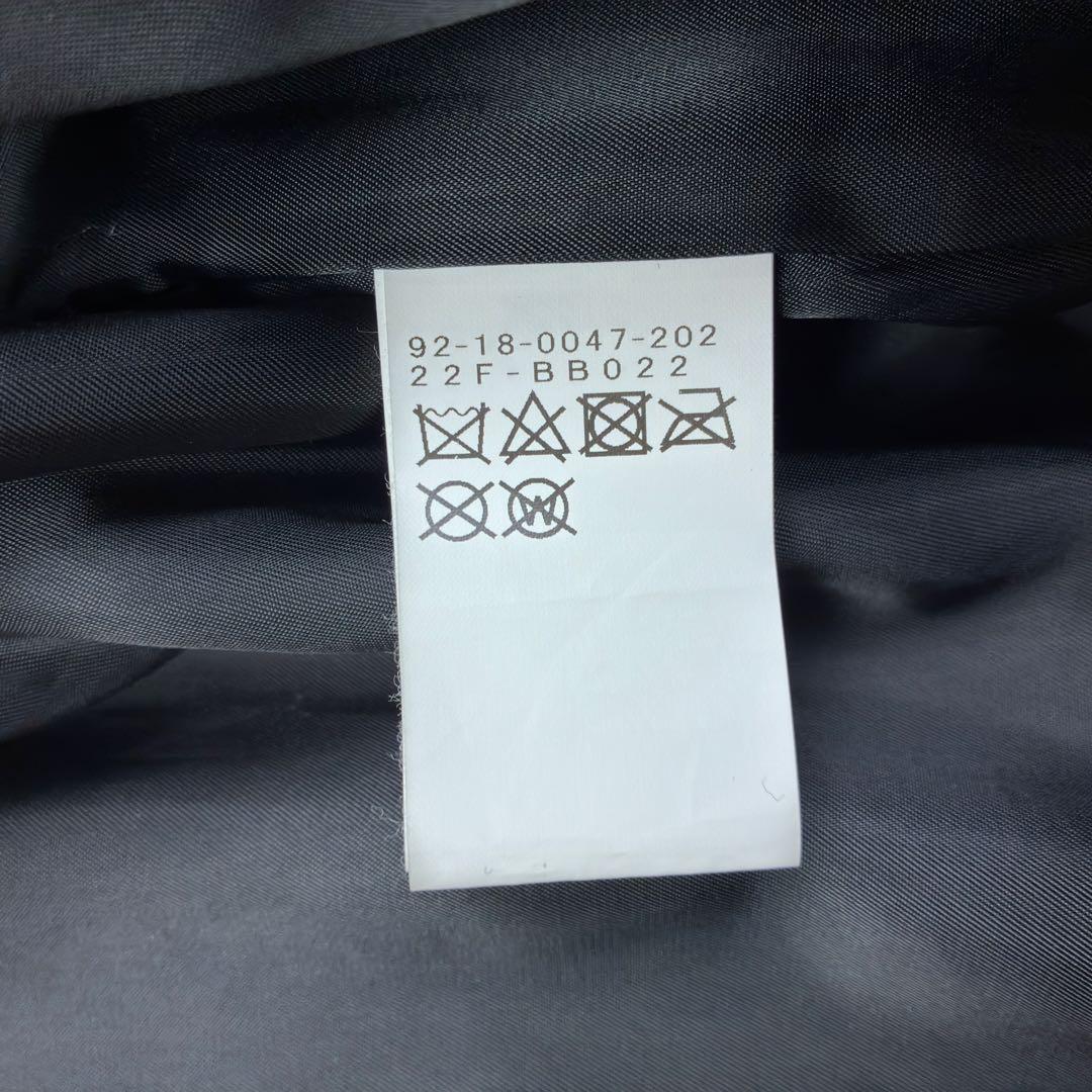 美品　スクーカム　ビームス別注　袖レザー　ウールメルトン　スタジャン　L　黒　紺