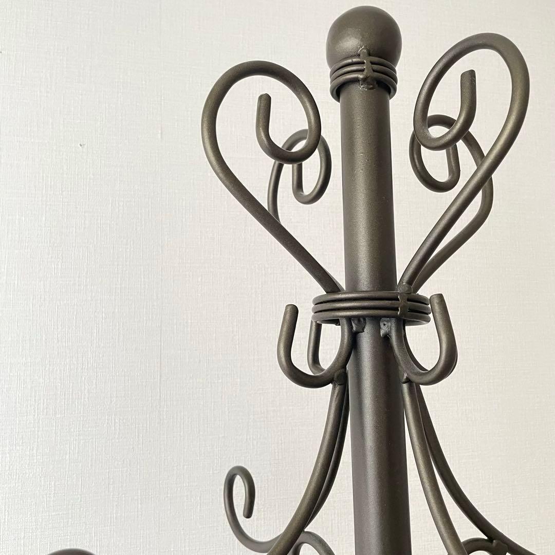 【美品】 アイアンポールハンガー アンティーク コートハンガー セレスティア