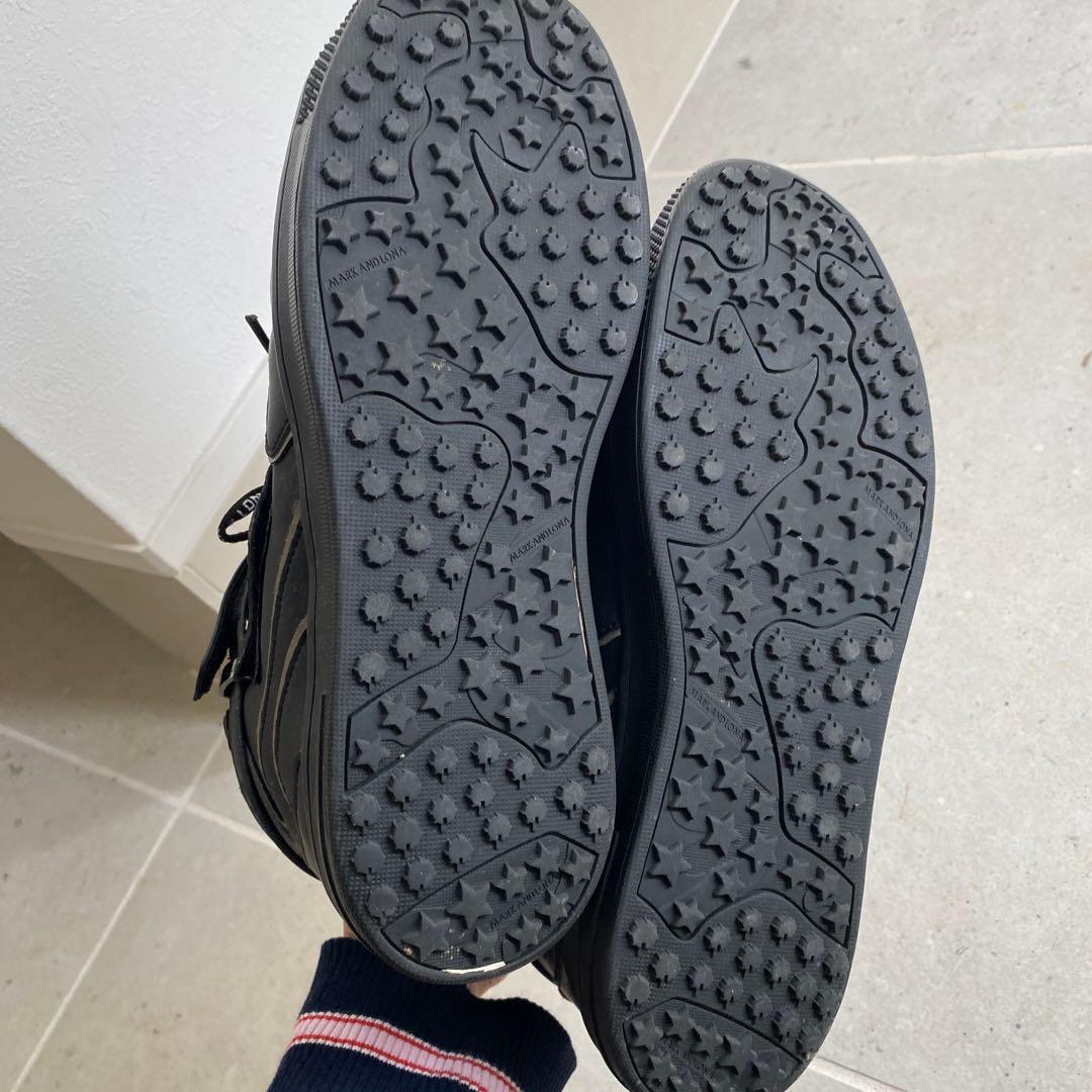 ゴルフシューズ　マークアンドロナ　黒　メンズ