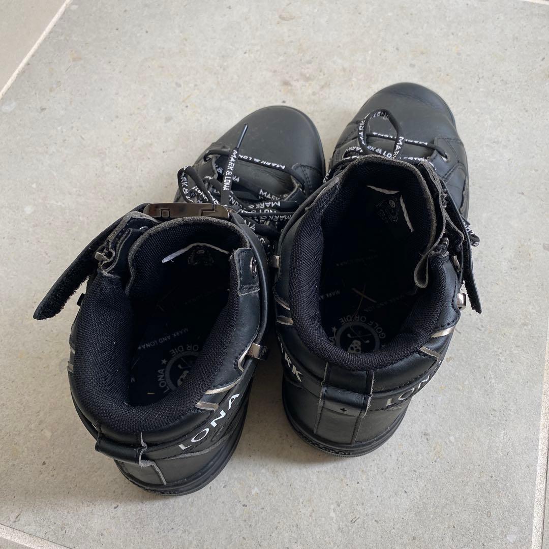 ゴルフシューズ　マークアンドロナ　黒　メンズ