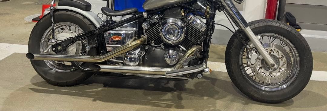 ドラッグスタースラッシュカットマフラー【品切れ商品】