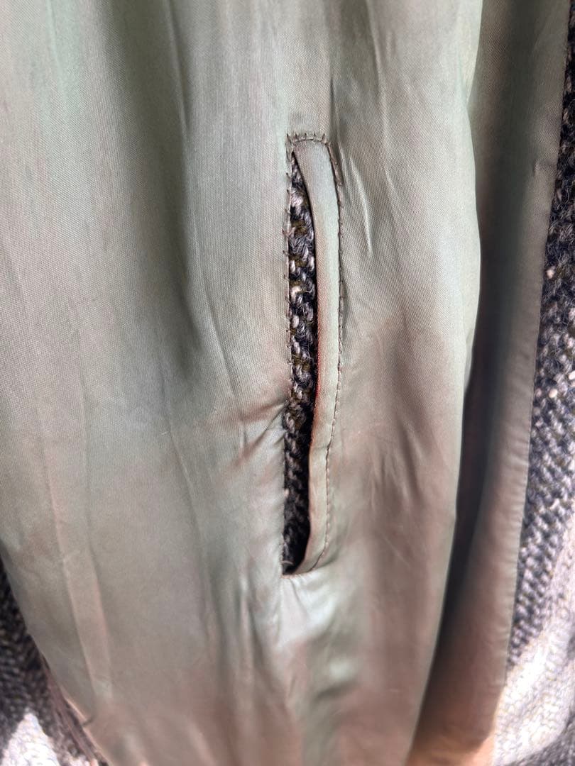 60s70s BURBERRY 手織り ツイードコート バーバリー　ヴィンテージ