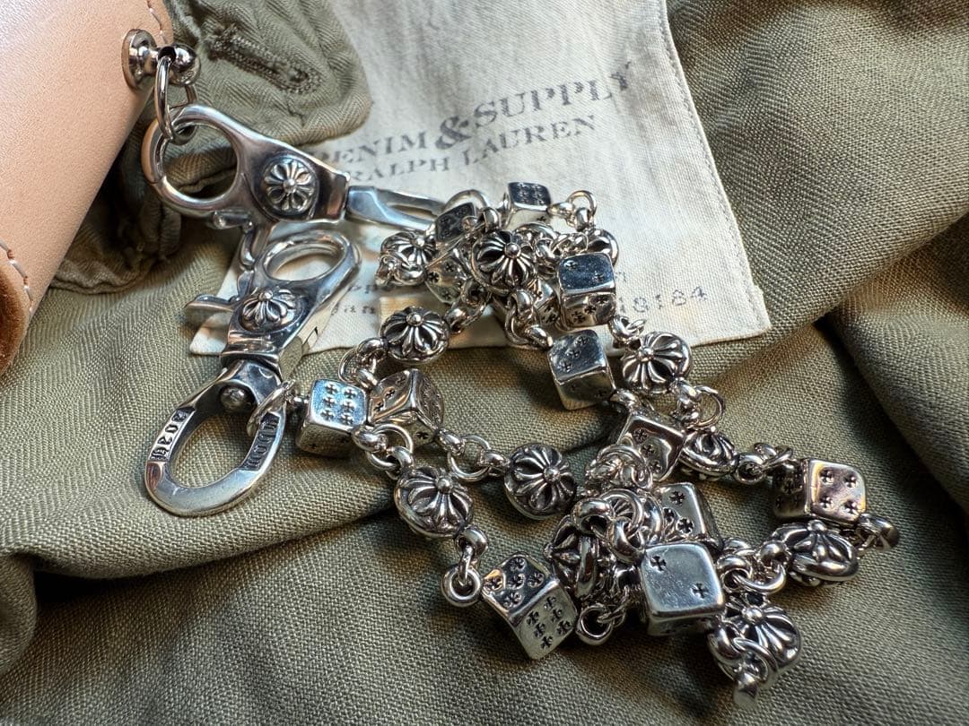 【Dice × Flower ウォレットチェーン】 重厚で存在感QBSZSZ