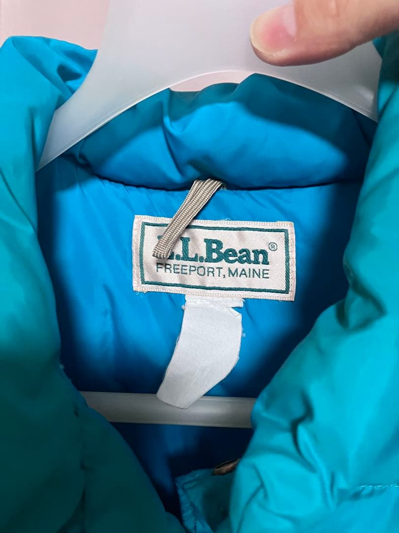 80s 90s L.L.bean down vest エメラルド ターコイズ