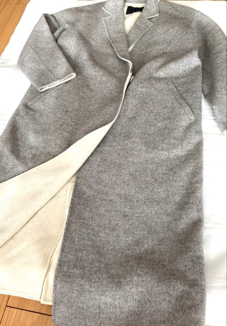 美品　スピックアンドスパン チェスターコート グレー　38 M