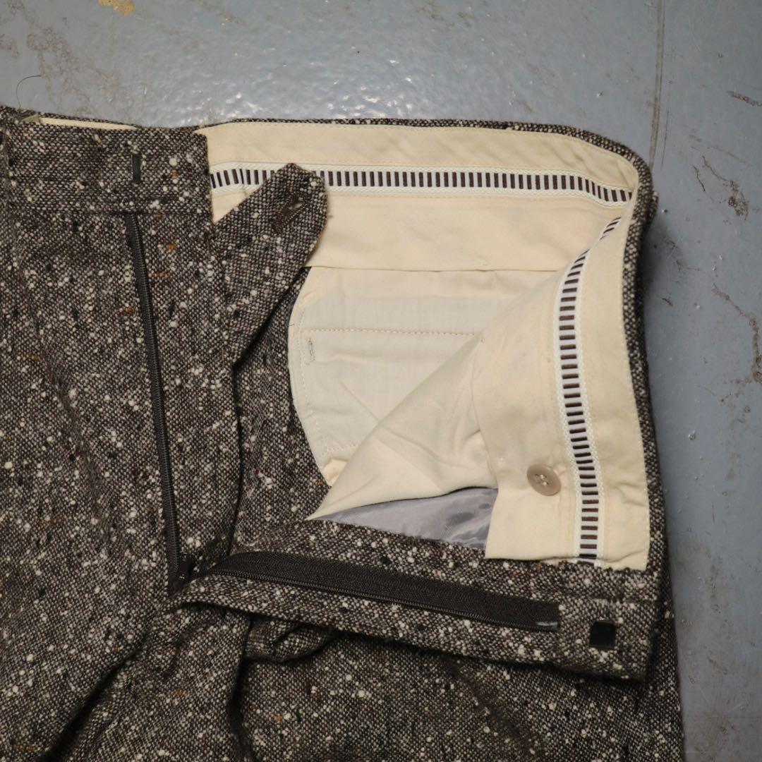 80s 90s ワイドスラックス ネップ ツータック ロカビリー アメカジ