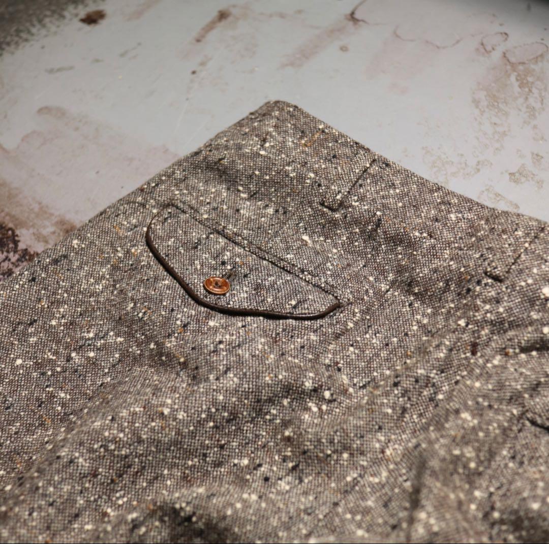 80s 90s ワイドスラックス ネップ ツータック ロカビリー アメカジ