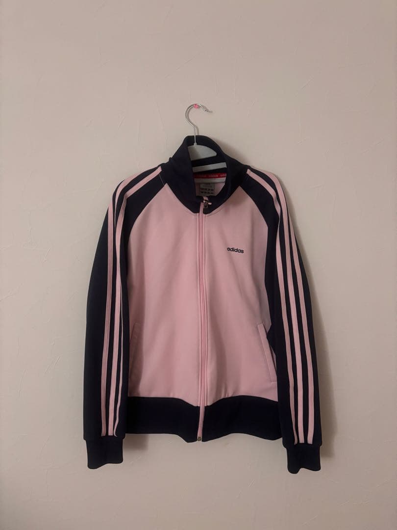 adidas トラックジャケット ピンク ネイビー