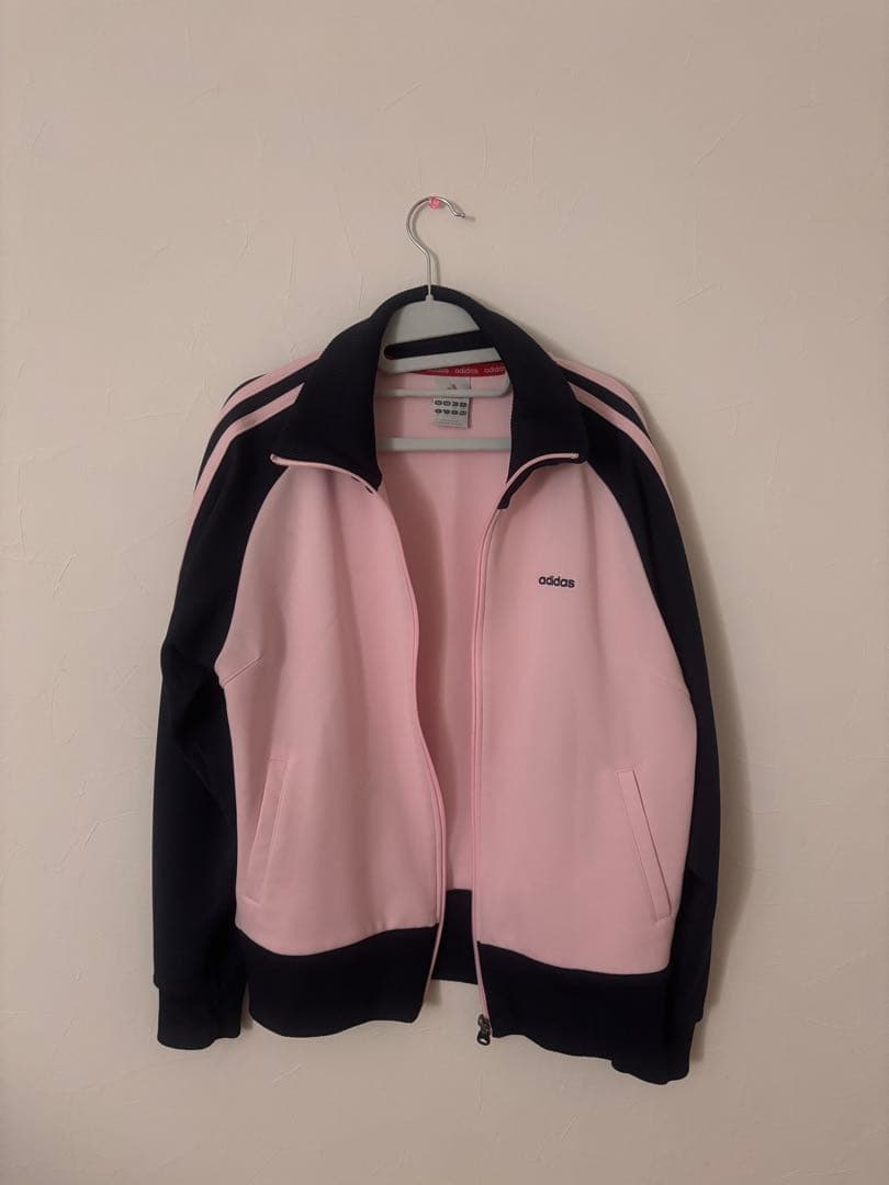 adidas トラックジャケット ピンク ネイビー