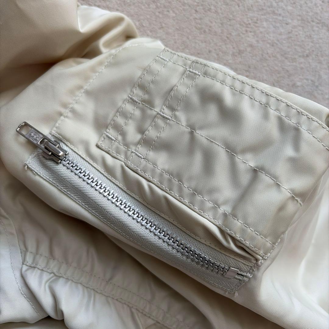 【希少】OLD UNIQLO MA-1 ホワイト XL 短丈 ワイドシルエット