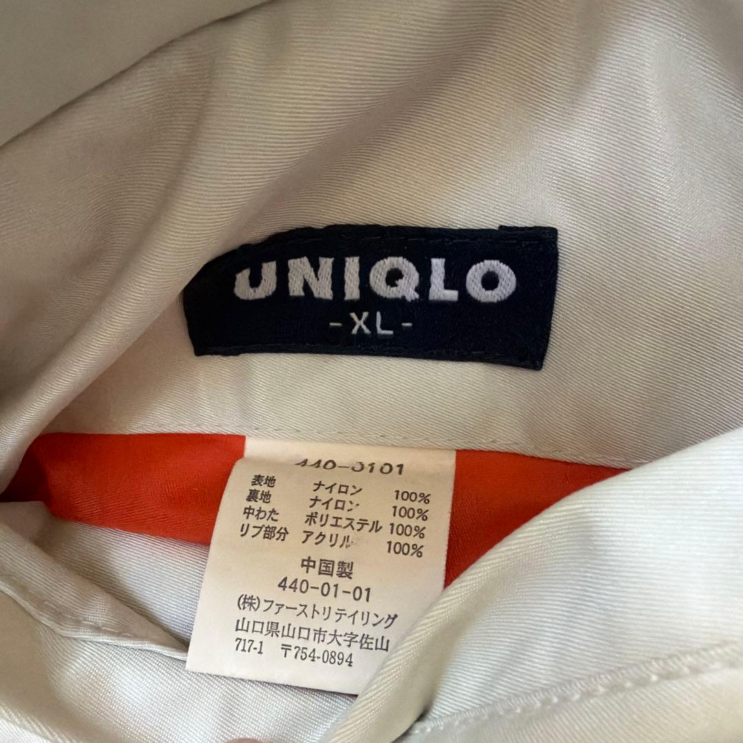 【希少】OLD UNIQLO MA-1 ホワイト XL 短丈 ワイドシルエット
