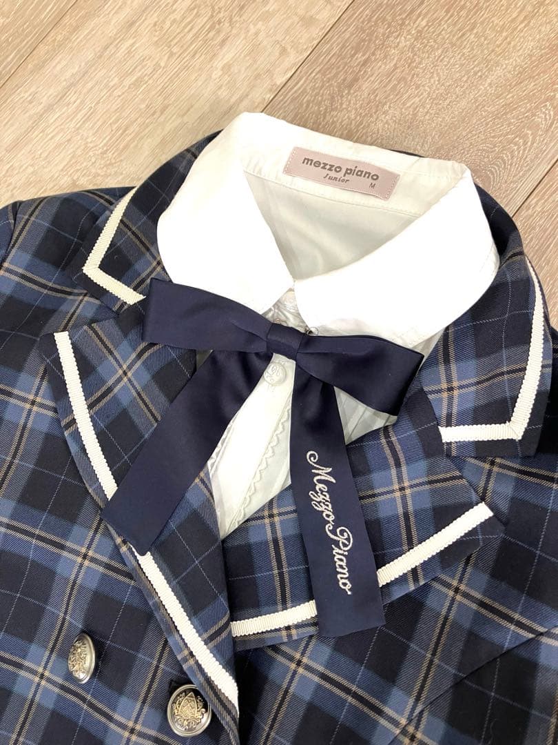 美品　メゾピアノ　卒服　ジャケット＆スカート&ブラウス&リボンセット　4点