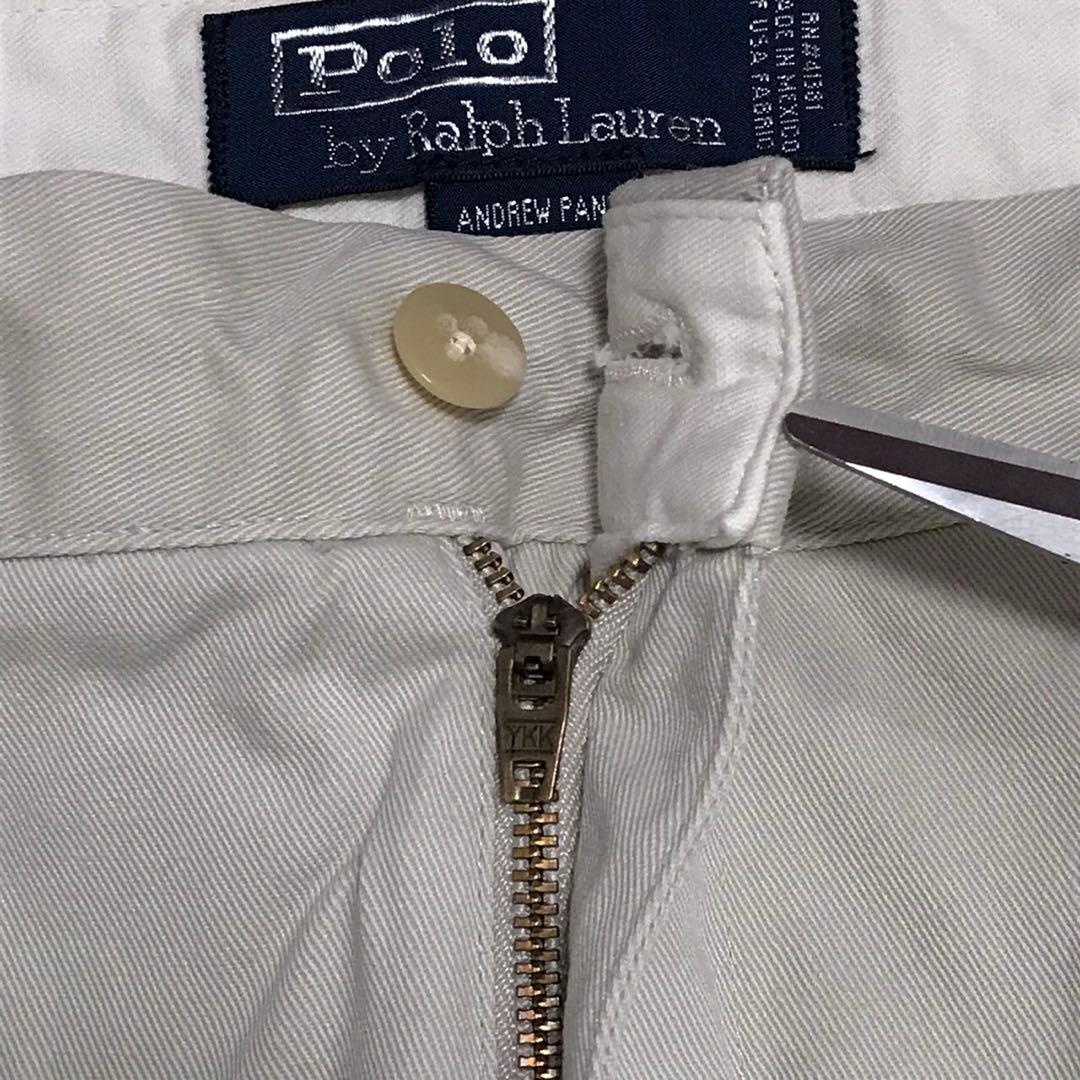 90s POLO ラルフローレン ビンテージチノパン　ポロチノ　ワッペンロゴ