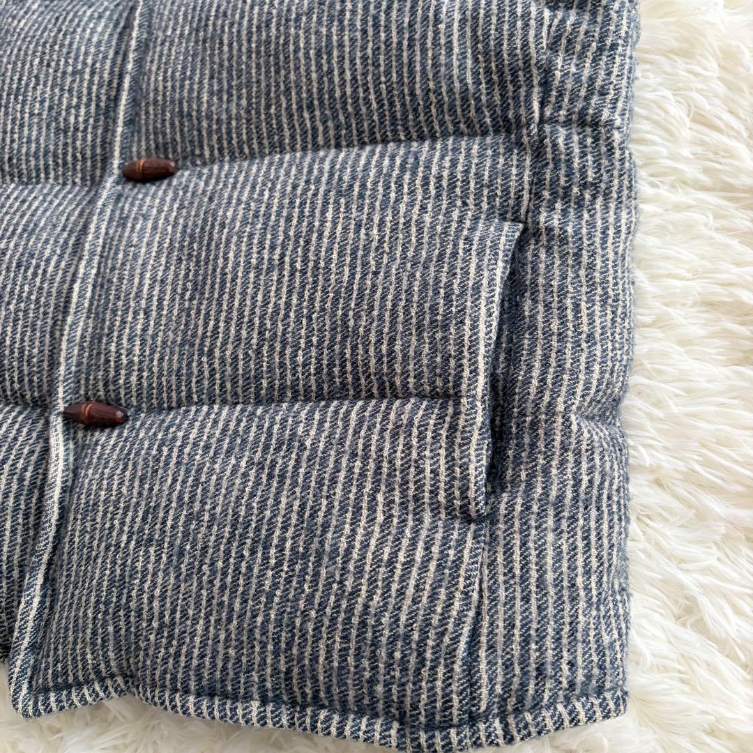 45R ウールダウンベスト　ダンガリーストライプ サイズ1 ネイビー